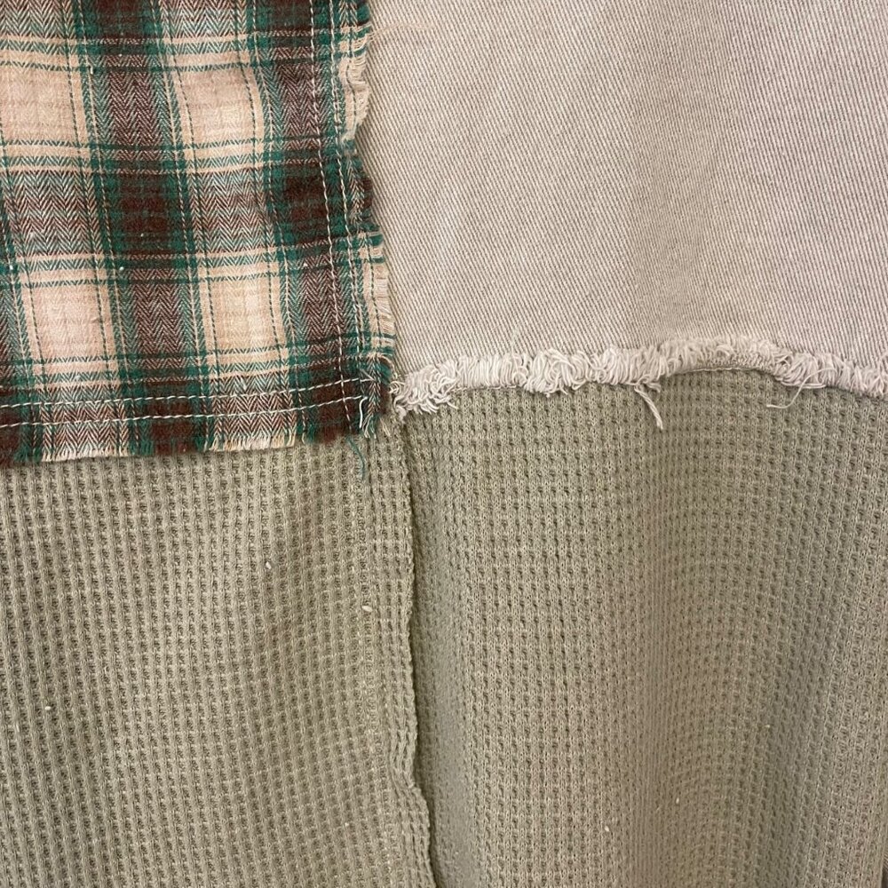 POL Women Boho Patchwork Shacket Jacket Size L Go… - image 8